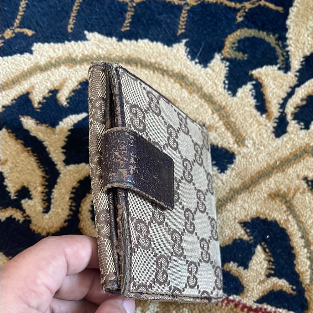 Gucci Brown Monogram GG Canvas Wallet - Picture 5 of 12
